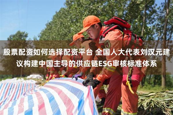 股票配资如何选择配资平台 全国人大代表刘汉元建议构建中国主导的供应链ESG审核标准体系