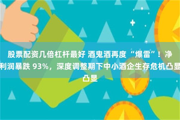 股票配资几倍杠杆最好 酒鬼酒再度 “爆雷”！净利润暴跌 93%，深度调整期下中小酒企生存危机凸显