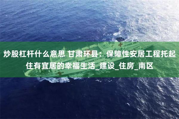 炒股杠杆什么意思 甘肃环县：保障性安居工程托起住有宜居的幸福生活_建设_住房_南区
