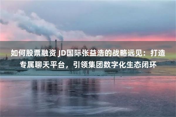 如何股票融资 JD国际张益浩的战略远见：打造专属聊天平台，引领集团数字化生态闭环